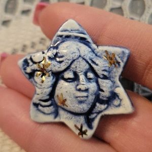 Unique Mother Earth Celestial Clutch Pin
